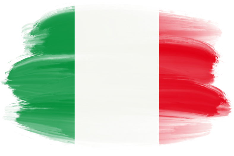 Italy Flag Brushstroke  